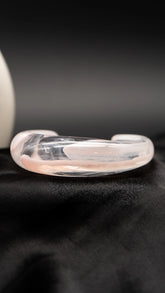 Soft Blush Dome Resin Bangle